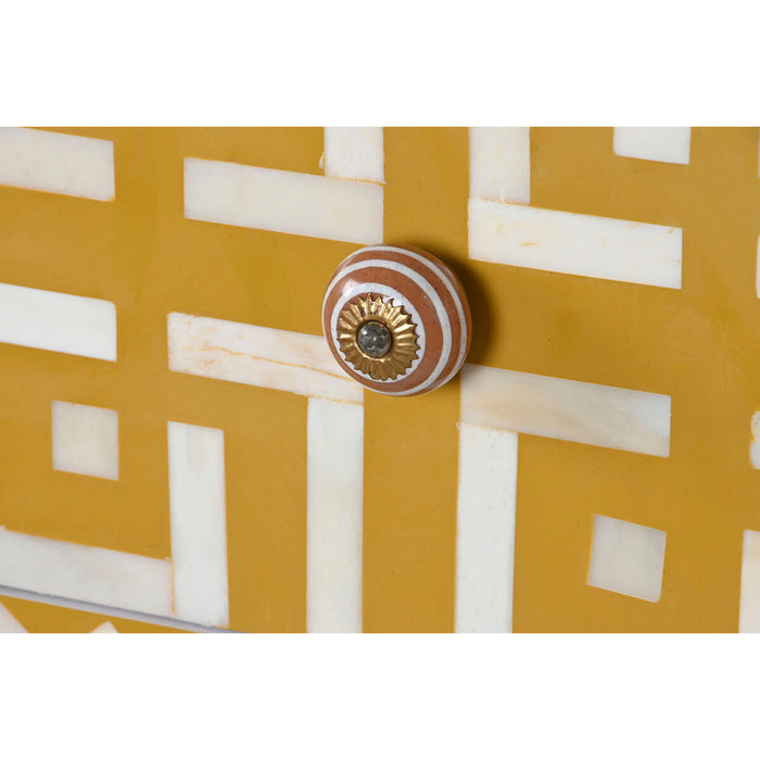 Comodă DKD Home Decor Galben Alb Os 100 x 40 x 75 cm