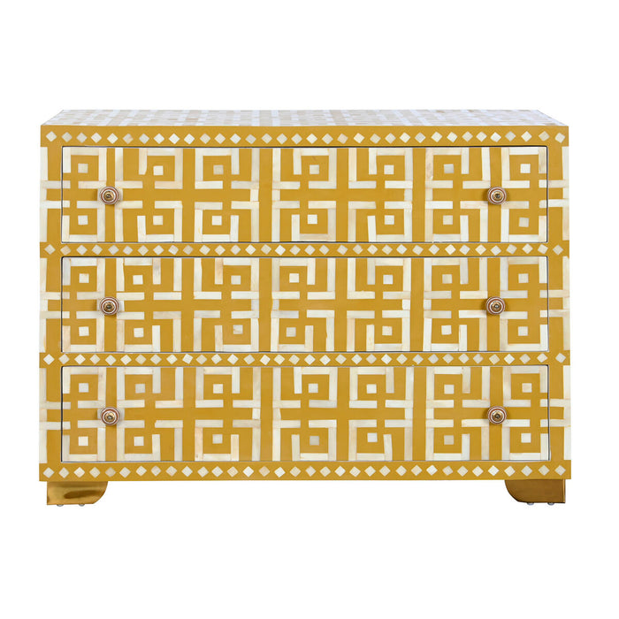 Comodă DKD Home Decor Galben Alb Os 100 x 40 x 75 cm