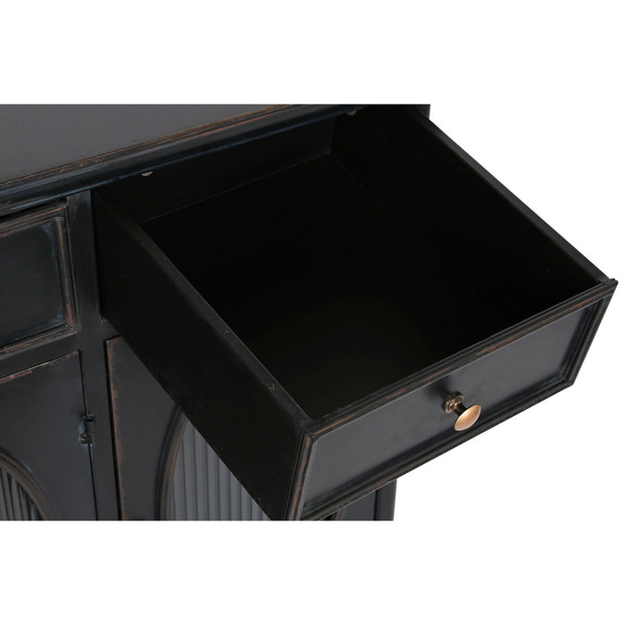 Servantă DKD Home Decor Negru Metal Geam 100 x 40 x 80 cm