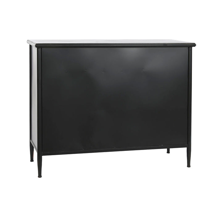 Servantă DKD Home Decor Negru Metal Geam 100 x 40 x 80 cm
