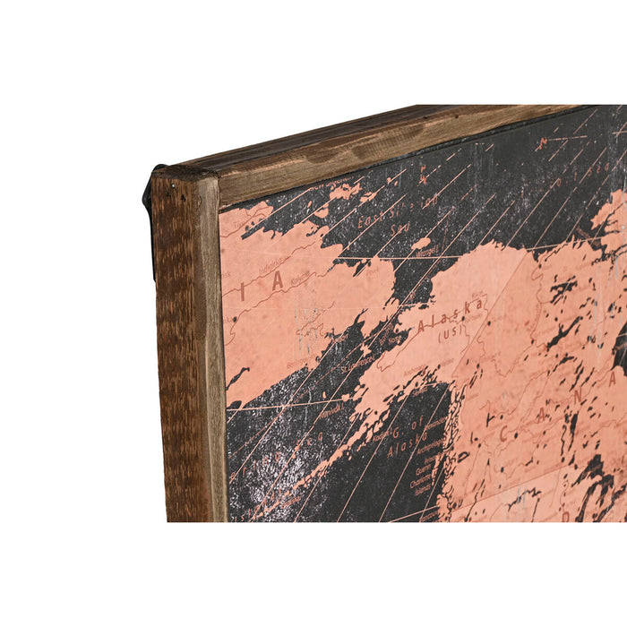 Set de 4 tablouri DKD Home Decor Harta Lumii Vintage 200 x 3,5 x 120 cm