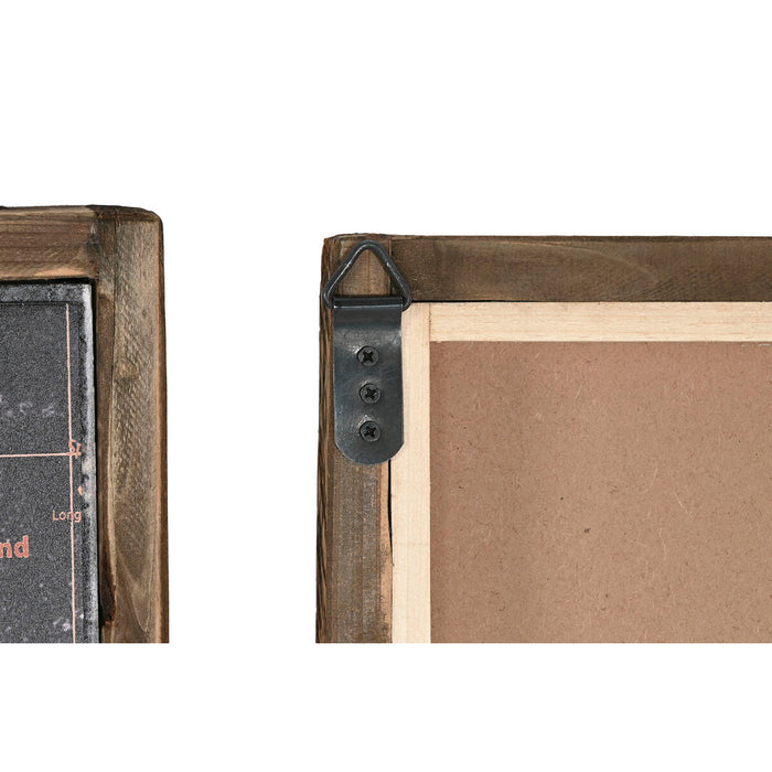 Set de 4 tablouri DKD Home Decor Harta Lumii Vintage 200 x 3,5 x 120 cm