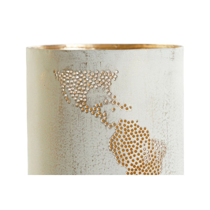 Set de Suporturi de Lumânări DKD Home Decor Alb Negru Metal 15 x 15 x 22 cm (2 Unități)