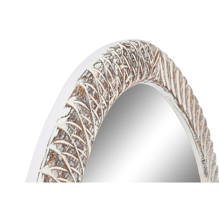 Oglindă de perete Home ESPRIT Alb Maro Lemn de mango 75 x 4 x 180 cm