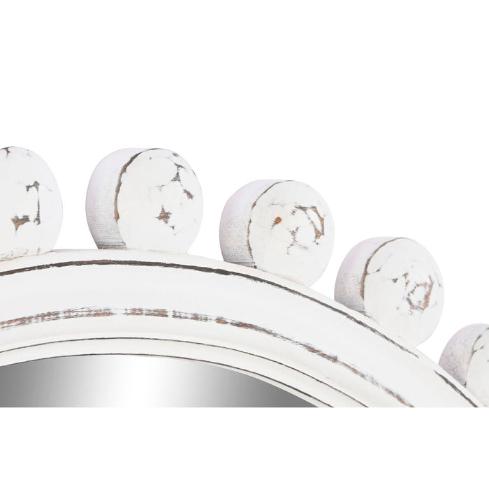 Oglindă de perete Home ESPRIT Alb Lemn de mango murat 90 x 4 x 90 cm