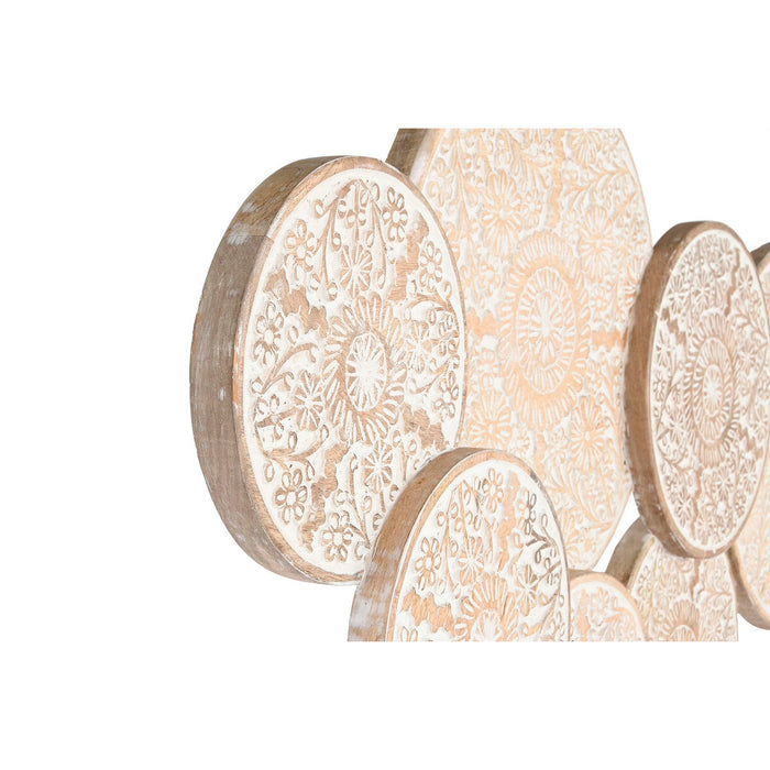 Decorațiune de Perete Home ESPRIT Alb Natural Finisaj învechit 97,5 x 3 x 52,5 cm