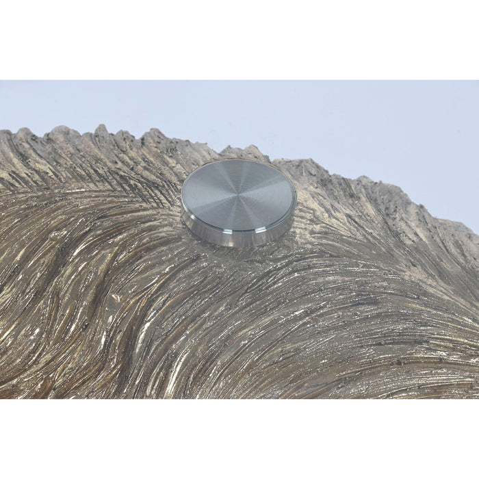 Măsuță Laterală Home ESPRIT Auriu* Rășină Geam 60 x 60 x 62 cm