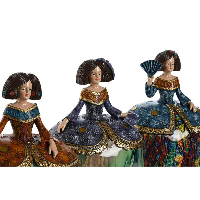 Figură Decorativă Home ESPRIT Multicolor Romantic 21,5 x 15,5 x 25,5 cm (3 Unități)