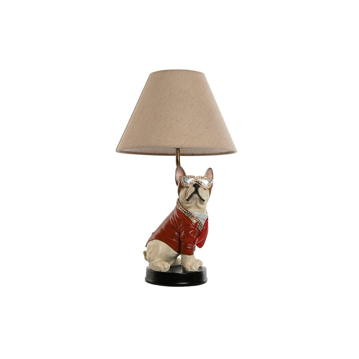 Lampă de masă Home ESPRIT Alb Roșu Metal Rășină 50 W 220 V 26 x 26 x 46 cm