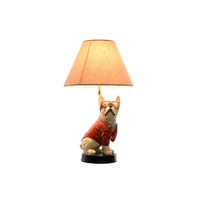 Lampă de masă Home ESPRIT Alb Roșu Metal Rășină 50 W 220 V 26 x 26 x 46 cm