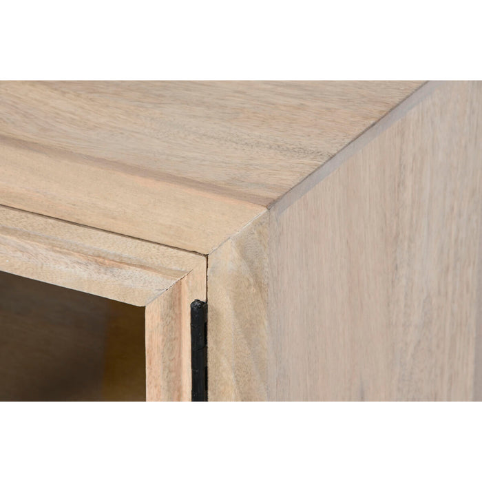 Noptieră Home ESPRIT Natural Geam Lemn de mango 45 x 35 x 57 cm