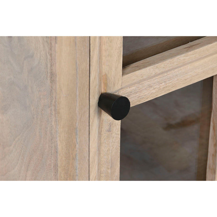 Noptieră Home ESPRIT Natural Geam Lemn de mango 45 x 35 x 57 cm