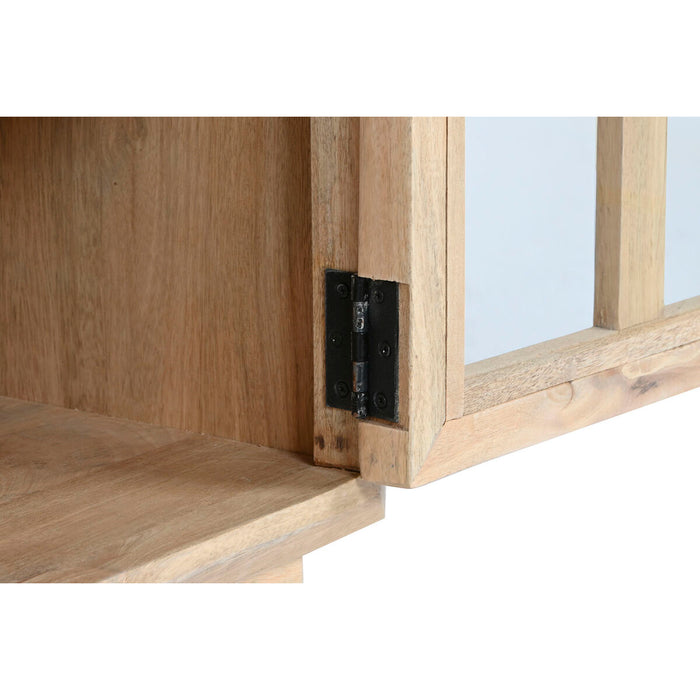 Noptieră Home ESPRIT Natural Geam Lemn de mango 45 x 35 x 57 cm