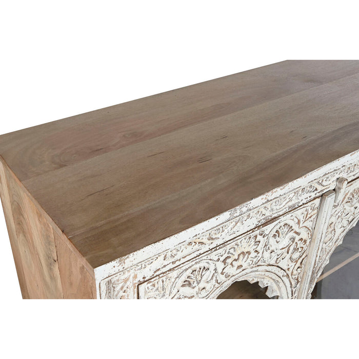 Servantă Home ESPRIT Alb Geam Lemn de mango 204 x 43 x 101 cm