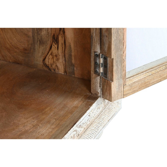 Servantă Home ESPRIT Alb Geam Lemn de mango 204 x 43 x 101 cm