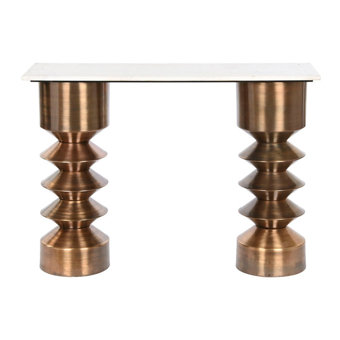 Console Home ESPRIT Alb Auriu* Marmură Fier 118 x 33,5 x 78 cm