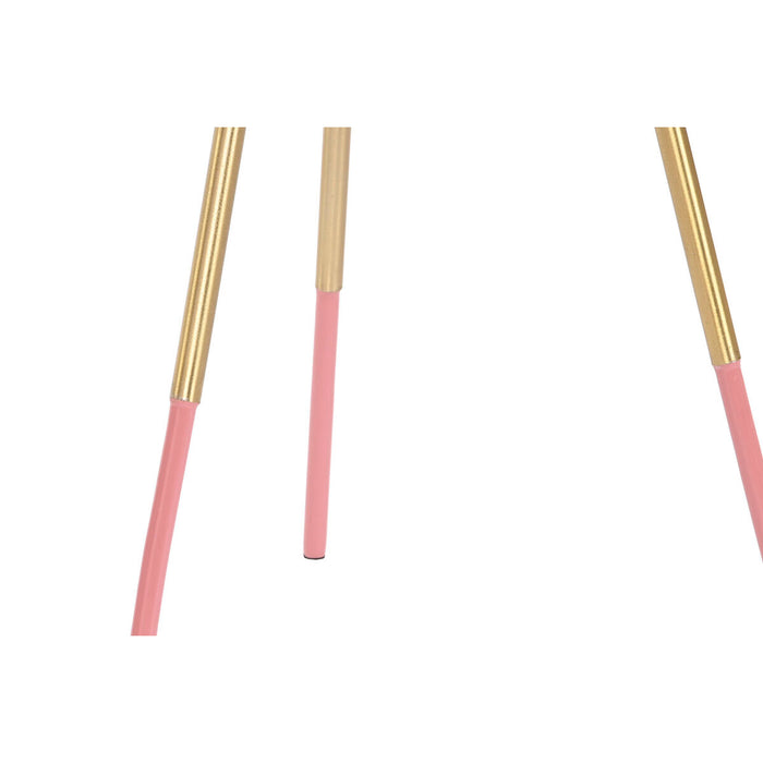 Set de 2 mese Home ESPRIT Roz Auriu* 41 x 41 x 51 cm