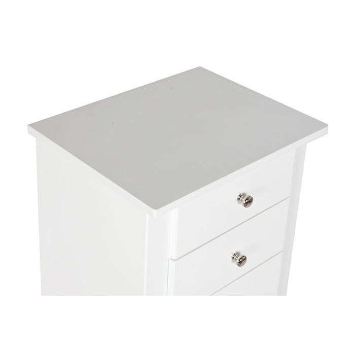 Suport de Bijuterii cu Picior Home ESPRIT Alb Oglindă Lemn MDF 34 x 26,5 x 92 cm