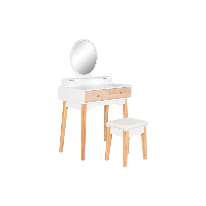 Dispozitiv de redare muzică Home ESPRIT Alb Natural Lemn MDF 80 x 40 x 127 cm