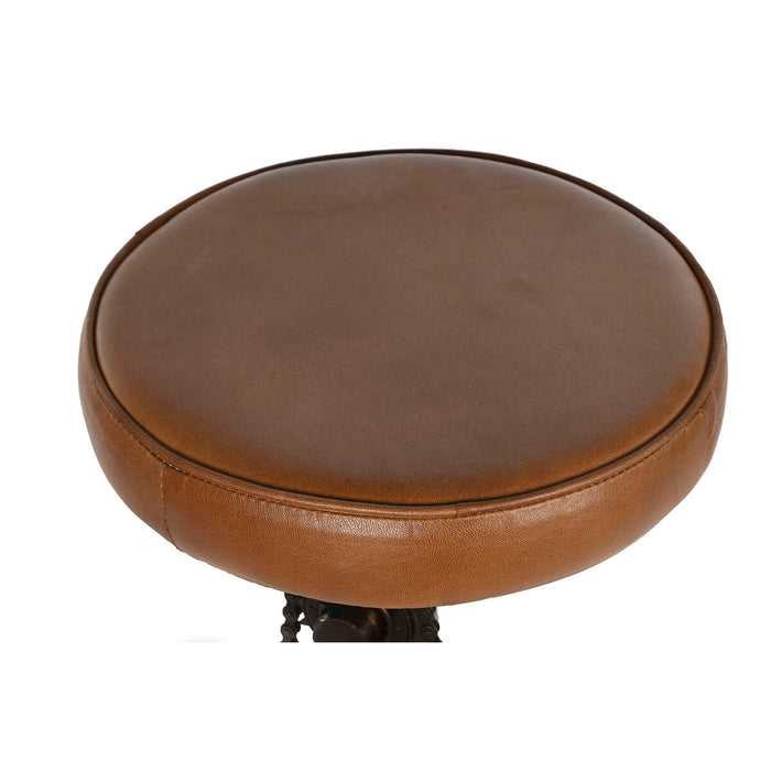 Taburet Home ESPRIT Maro Negru Argintiu Fier 41 x 42 x 74 cm