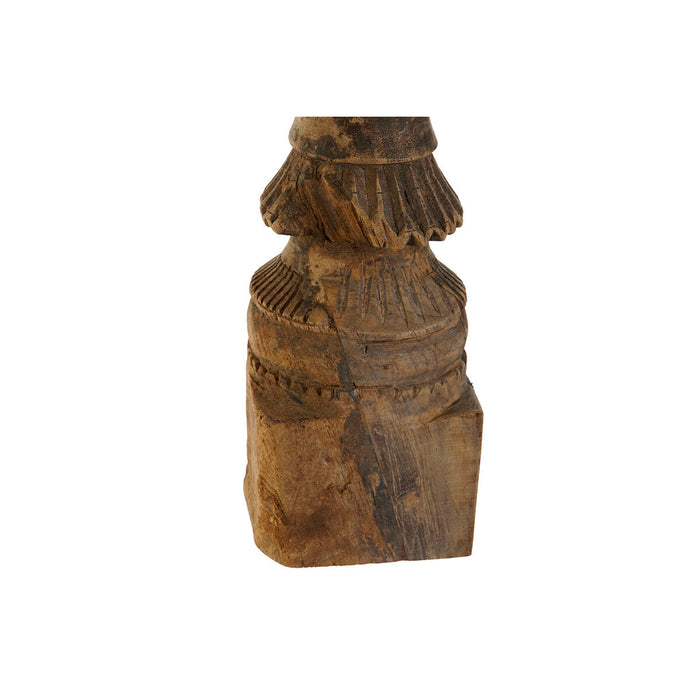 Suport de Lumânări Home ESPRIT Natural Lemn 8 x 8 x 50 cm (2 Unități)