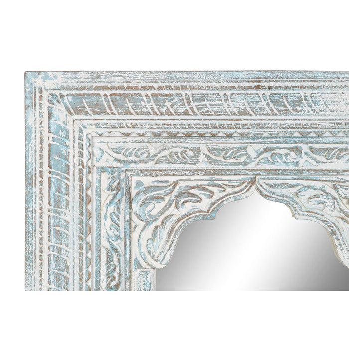 Oglindă de perete Home ESPRIT Turquoise Lemn murat 110 x 8 x 1120 cm