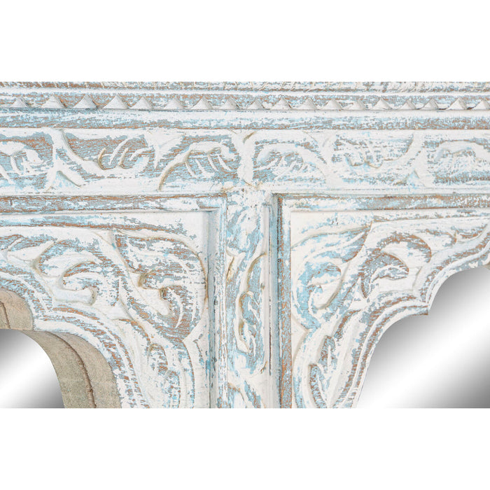 Oglindă de perete Home ESPRIT Turquoise Lemn murat 110 x 8 x 1120 cm