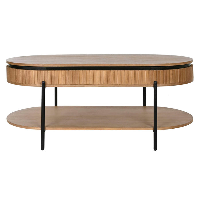 Mobilă TV Home ESPRIT Negru Natural Metal 120 x 64 x 52 cm