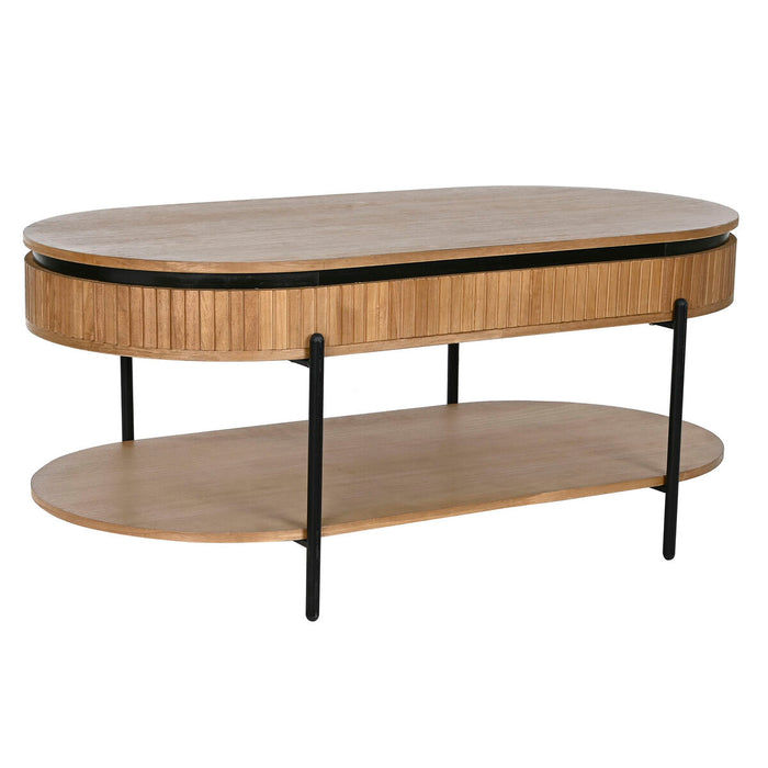 Mobilă TV Home ESPRIT Negru Natural Metal 120 x 64 x 52 cm