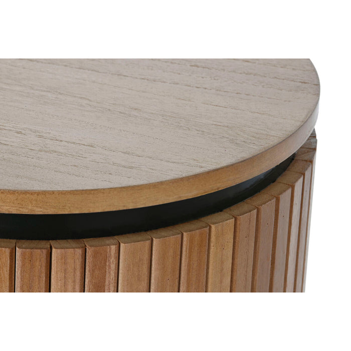 Comodă Home ESPRIT Negru Natural Metal Lemn de paulownia 110 x 39 x 72 cm