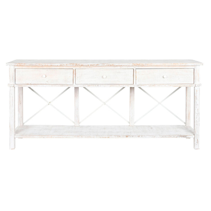 Console Home ESPRIT Alb Maro Negru Metal Brad 181 x 45 x 86 cm