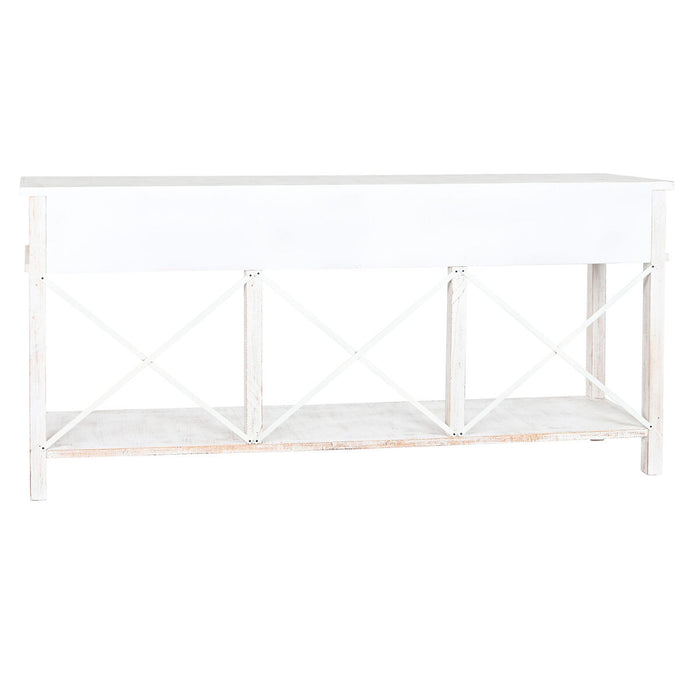 Console Home ESPRIT Alb Maro Negru Metal Brad 181 x 45 x 86 cm
