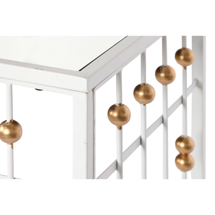 Console Home ESPRIT Alb Auriu* Oglindă 120 x 40 x 80 cm