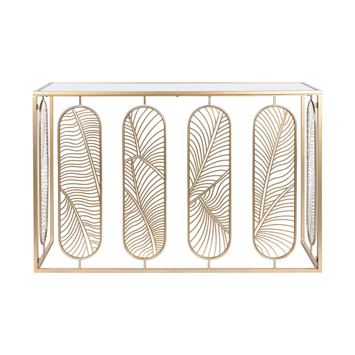 Console Home ESPRIT Auriu* Oglindă 120 x 40 x 80 cm