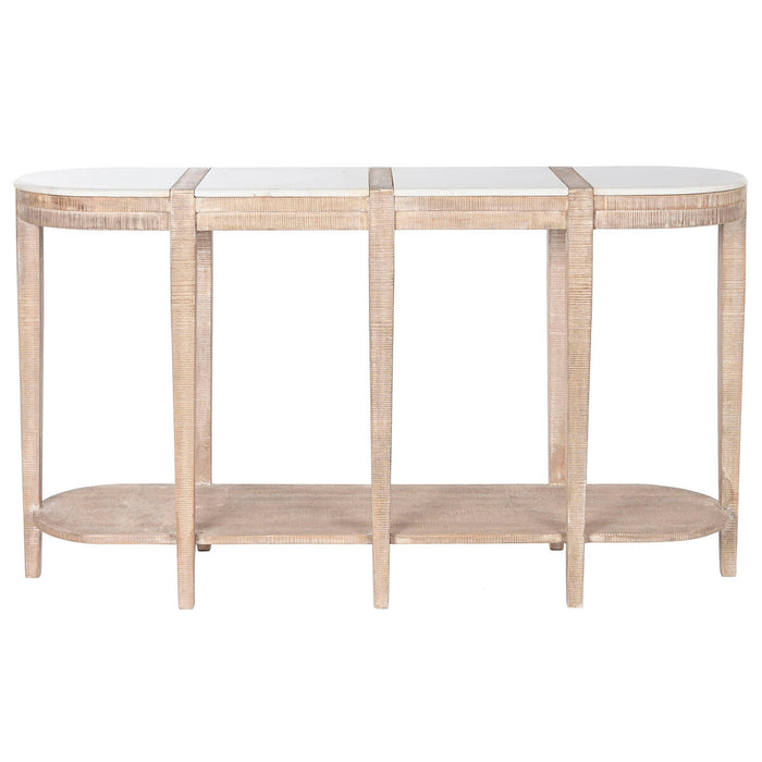 Console Home ESPRIT Alb Marmură Lemn de mango 140 x 40 x 80 cm