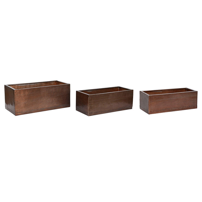 Set de jardiniere Home ESPRIT Auriu* Aluminiu 100 x 43 x 40 cm