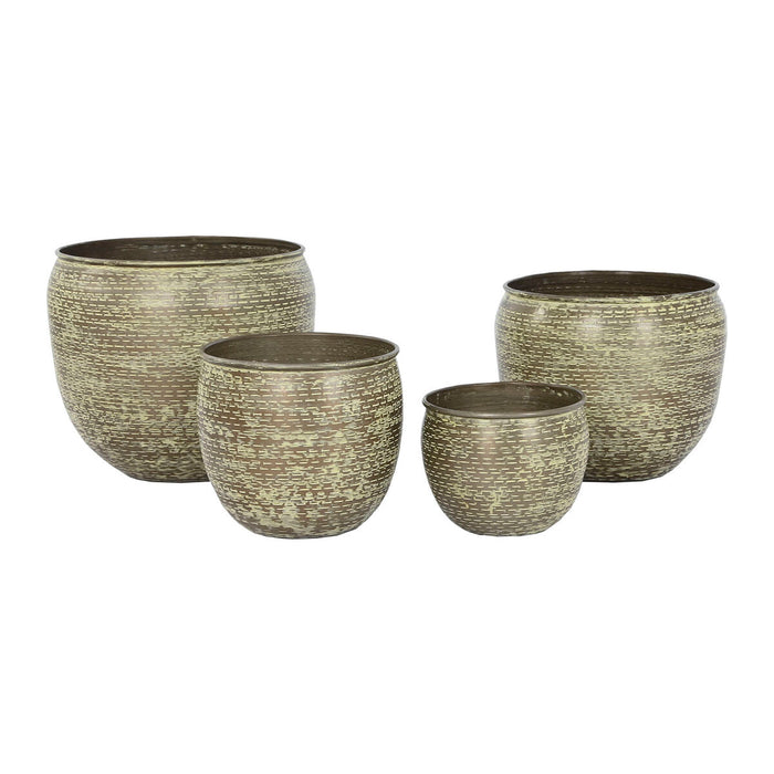 Set de jardiniere Home ESPRIT Verde Aluminiu 39 x 39 x 33 cm