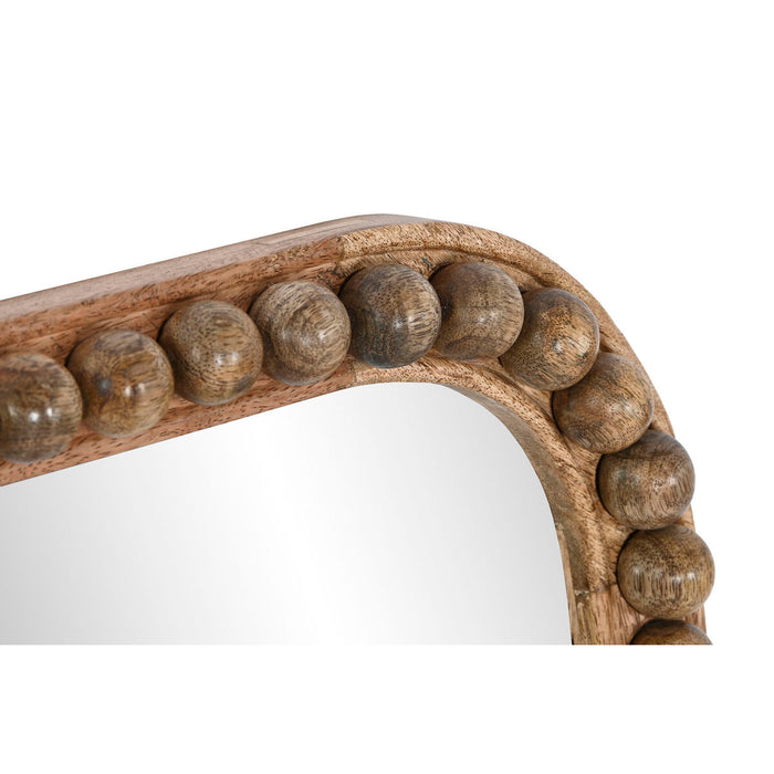 Oglindă de perete Home ESPRIT Natural Lemn de mango Mingi 51 x 3,5 x 91 cm