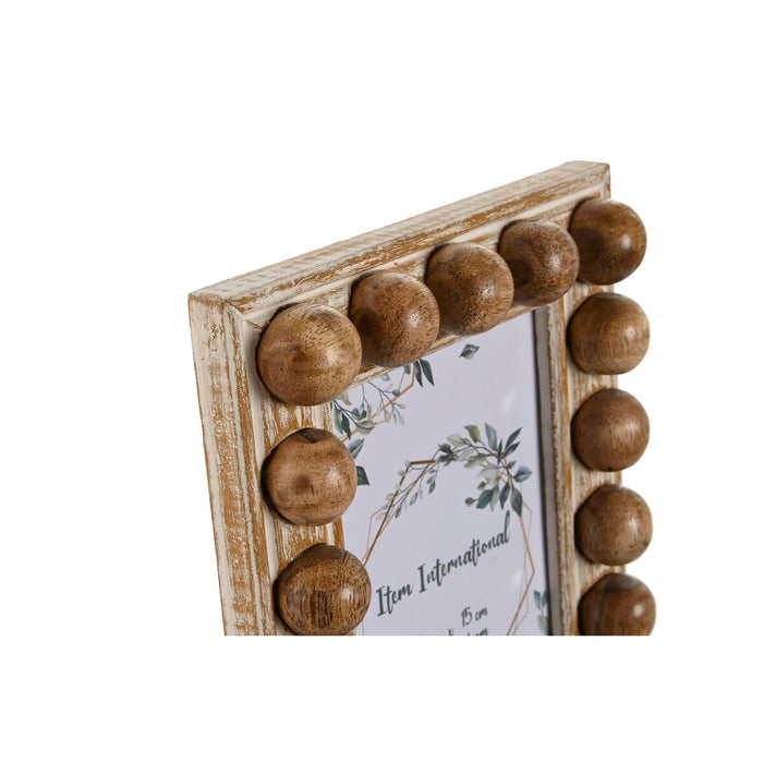 Ramă Foto Home ESPRIT Alb Maro Geam Lemn de mango 16 x 3 x 20,6 cm (12 Unități)