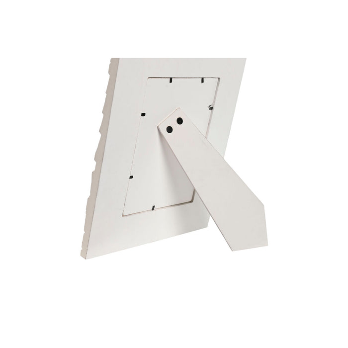 Ramă Foto Home ESPRIT Alb Geam Lemn MDF Romantic 26,5 x 1,5 x 32 cm