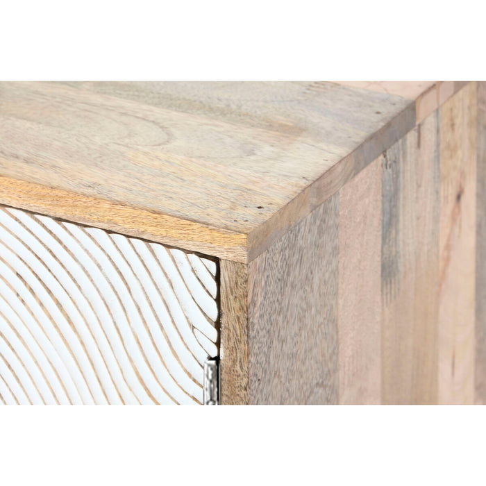 Mobilă TV Home ESPRIT Alb Maro Auriu* Fier Lemn de mango 180 x 34 x 51 cm