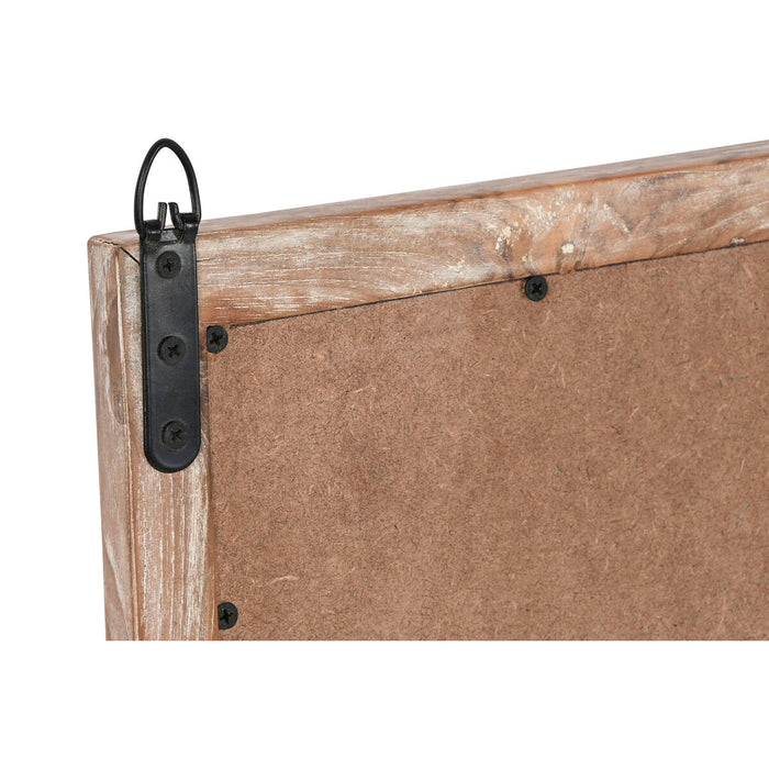 Oglindă de perete Home ESPRIT Natural Tec Lemn Reciclat Alpino 53 x 4 x 76 cm