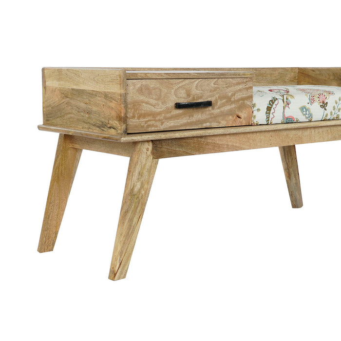 Banchetă Home ESPRIT Multicolor Natural Lemn de mango 114 x 41 x 53 cm