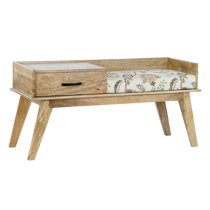 Banchetă Home ESPRIT Multicolor Natural Lemn de mango 114 x 41 x 53 cm