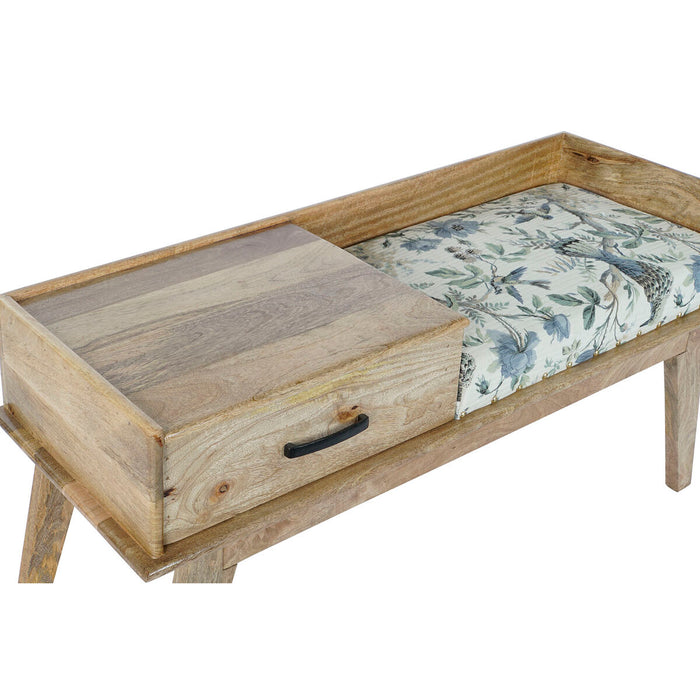 Banchetă Home ESPRIT Multicolor Natural Lemn de mango 114 x 41 x 53 cm