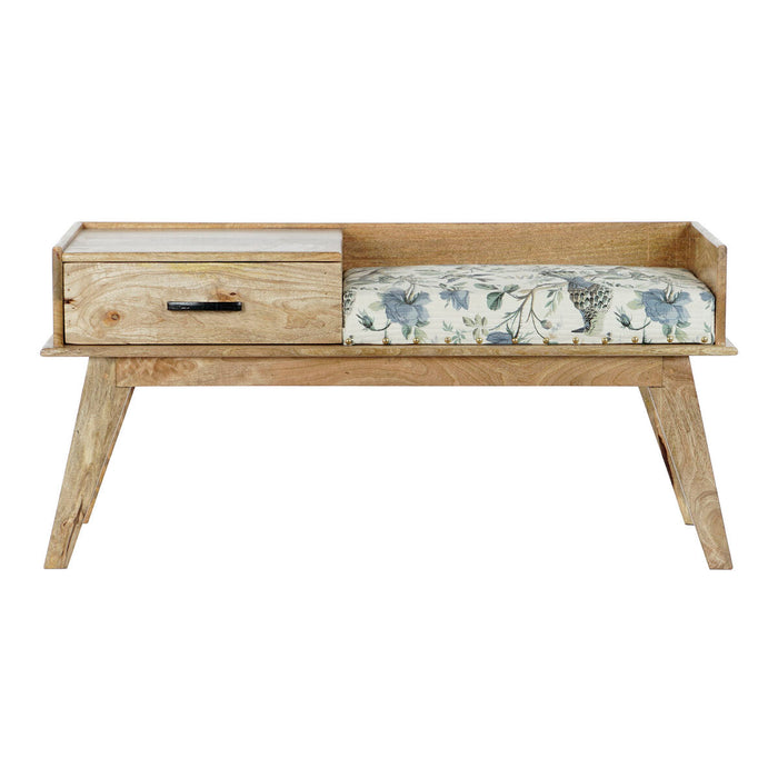 Banchetă Home ESPRIT Multicolor Natural Lemn de mango 114 x 41 x 53 cm