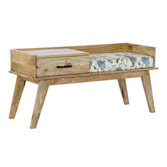 Banchetă Home ESPRIT Multicolor Natural Lemn de mango 114 x 41 x 53 cm