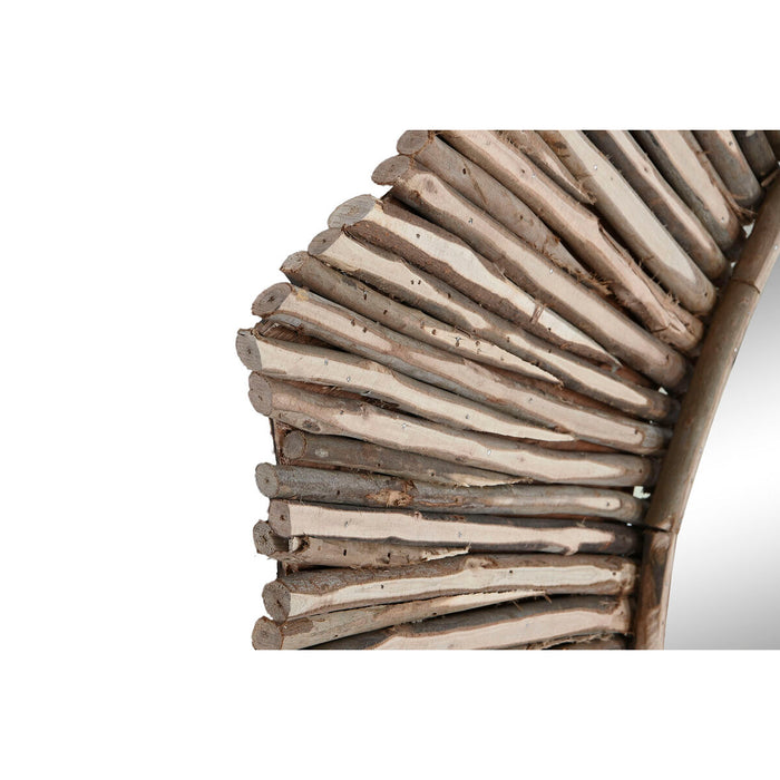 Oglindă de perete Home ESPRIT Natural Oglindă Trunchiuri Tropical 120 x 8 x 120 cm