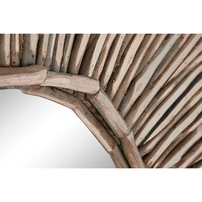 Oglindă de perete Home ESPRIT Natural Oglindă Trunchiuri Tropical 120 x 8 x 120 cm