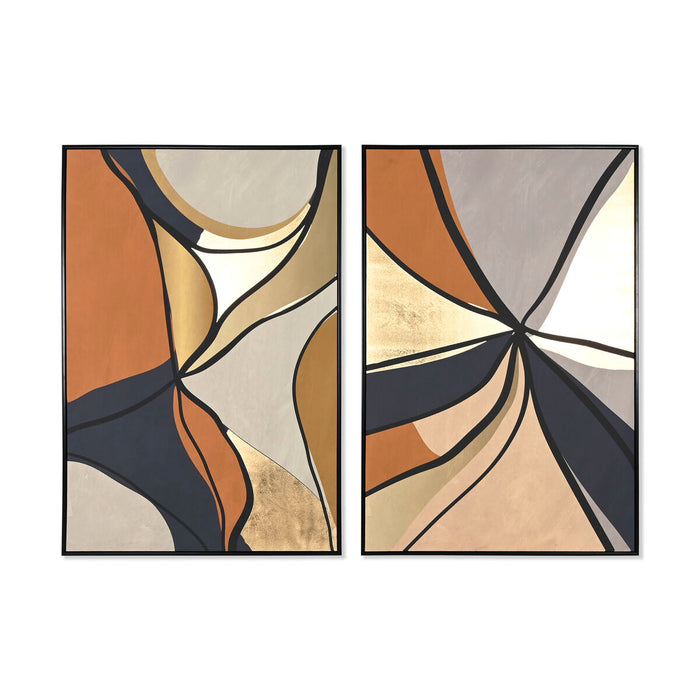 Tablou Home ESPRIT Abstract Urban 83 x 4,5 x 123 cm (2 Unități)